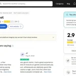 Current Trustpilot profile header for Zizobet showing aggregate review context