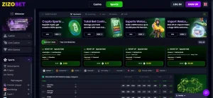 Current Zizobet sportsbook interface showing sports navigation and betting markets